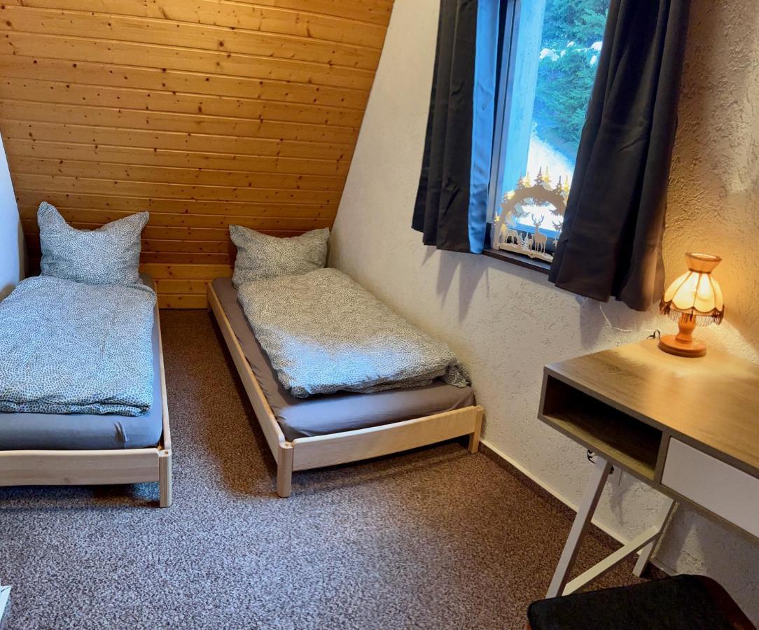 Urige Berghuette Mit Kamin Und Sauna Im Erzgebirge Nahe Schwarzwassertal 포베르샤우 외부 사진