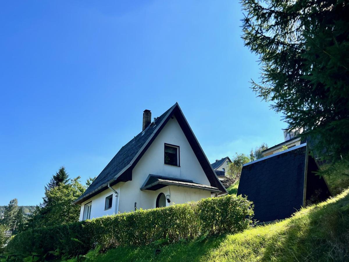 Urige Berghuette Mit Kamin Und Sauna Im Erzgebirge Nahe Schwarzwassertal 포베르샤우 외부 사진